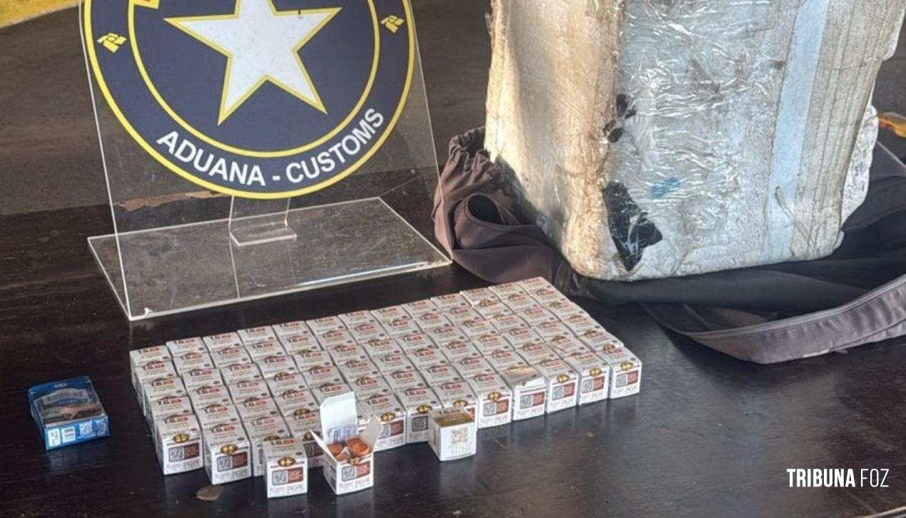 Motociclista paraguaio é flagrado na Ponte da Amizade com 320 remédio emagrecedor em isopor sem gelo