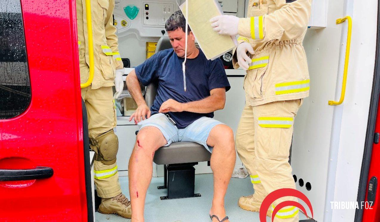 Motorista de carreta cai da cabine em Posto de Abastecimento na BR-277 e fica ferido