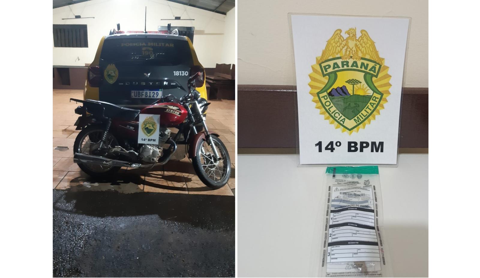 PM apreende drogas e motocicleta irregular em São Miguel do Iguaçu