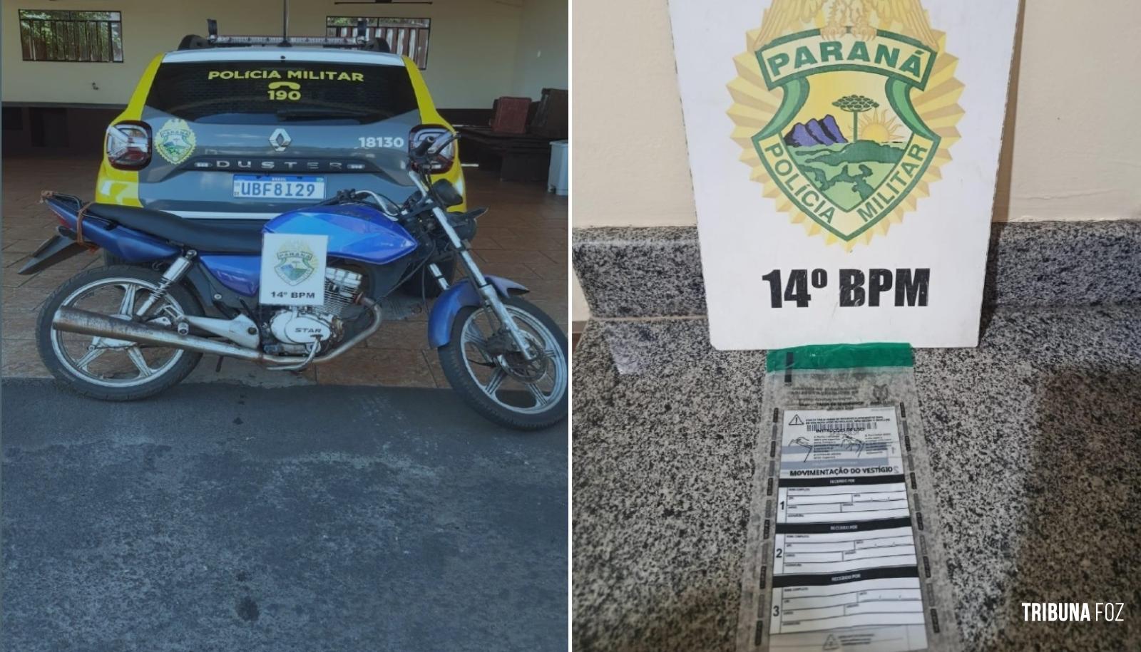 PM apreende motocicleta e lavra Termo Circunstanciado em São Miguel do Iguaçu