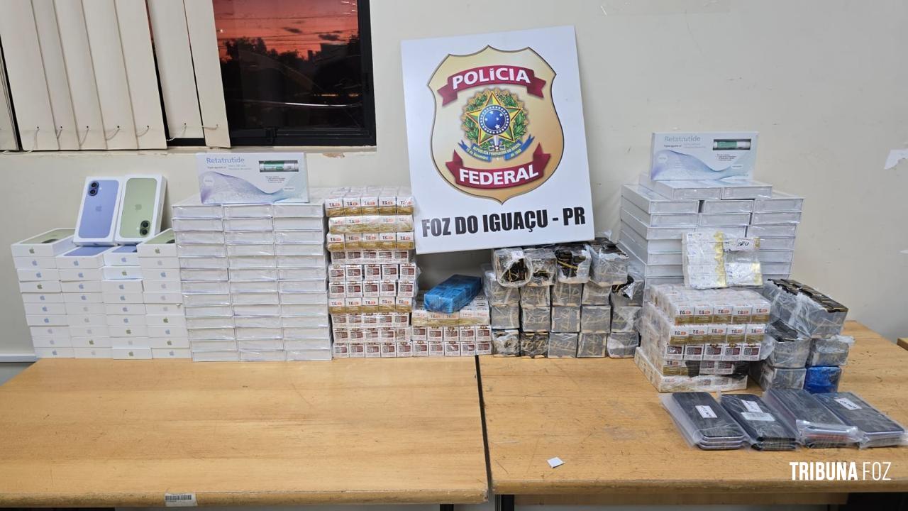 Policia Federal apreende na Rodoviária de Foz do Iguaçu medicamentos, anabolizantes e celulares