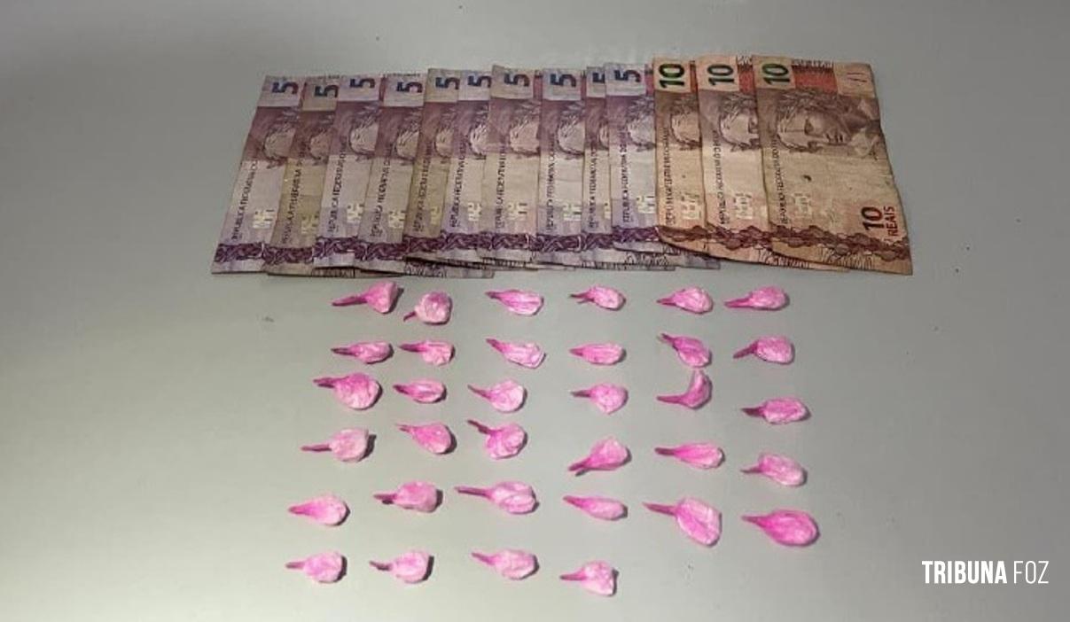 Policia Militar apreende cocaína e encaminha suspeito por tráfico em Foz do Iguaçu