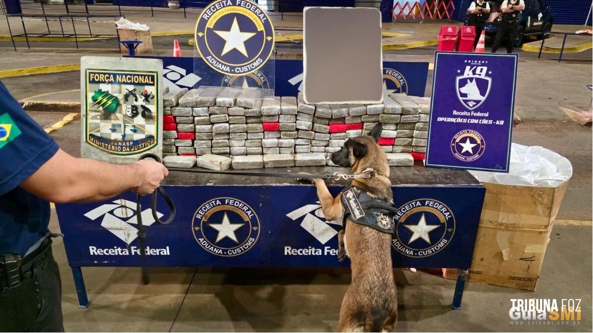 Receita Federal apreende 134,5 Kg de droga em veículo na Ponte da Amizade