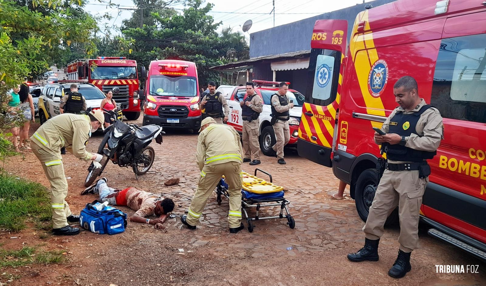 SIATE e SAMU socorrem cinco vítimas alvejadas por disparos de arma de fogo no Morenitas II
