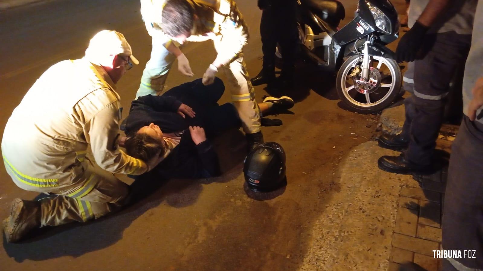 Siate socorre motociclista após colisão no Porto Meira