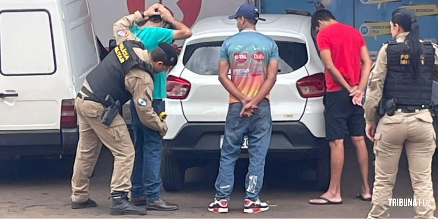 Suspeitos de furtos em estabelecimentos comerciais são detidos pela Polícia Militar em Missal