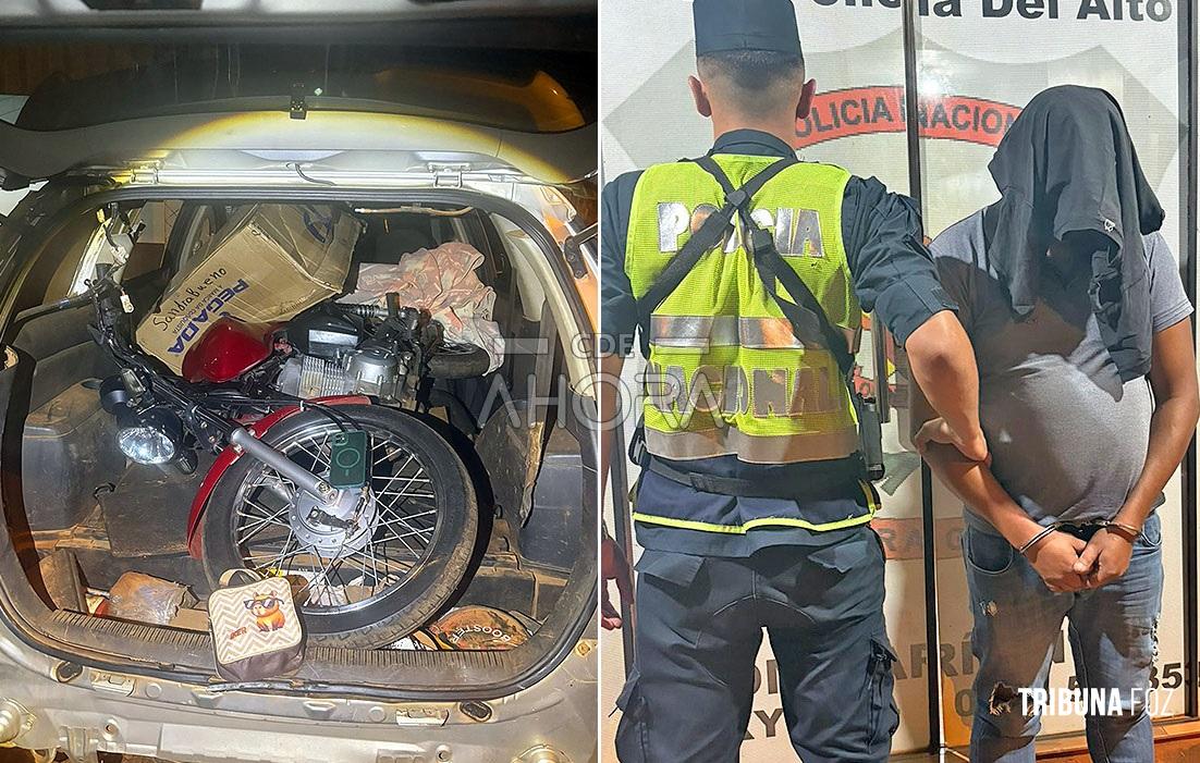 Taxista é preso como motocicleta roubada durante blitz no Paraguai