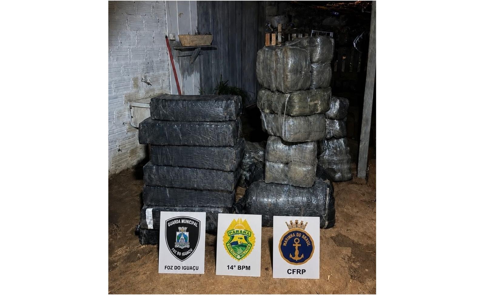 Ação integrada apreende mais de 400 Kg de maconha em Foz do Iguaçu