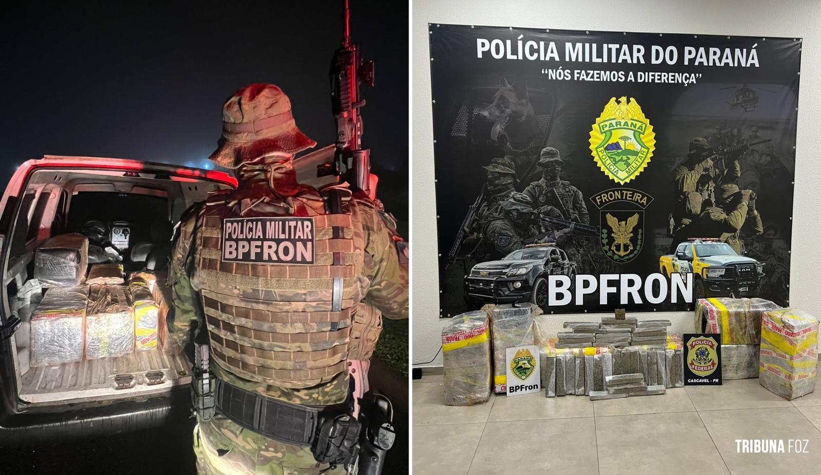 Ação integrada resulta em apreensão de maconha e na prisão de um homem em Santa Tereza do Oeste