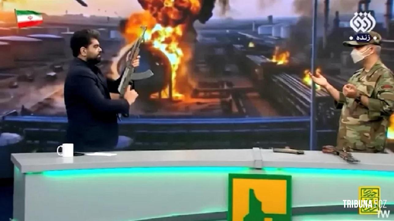 Apresentador dispara tiro de fuzil ao vivo em TV no Irã como "treinamento"