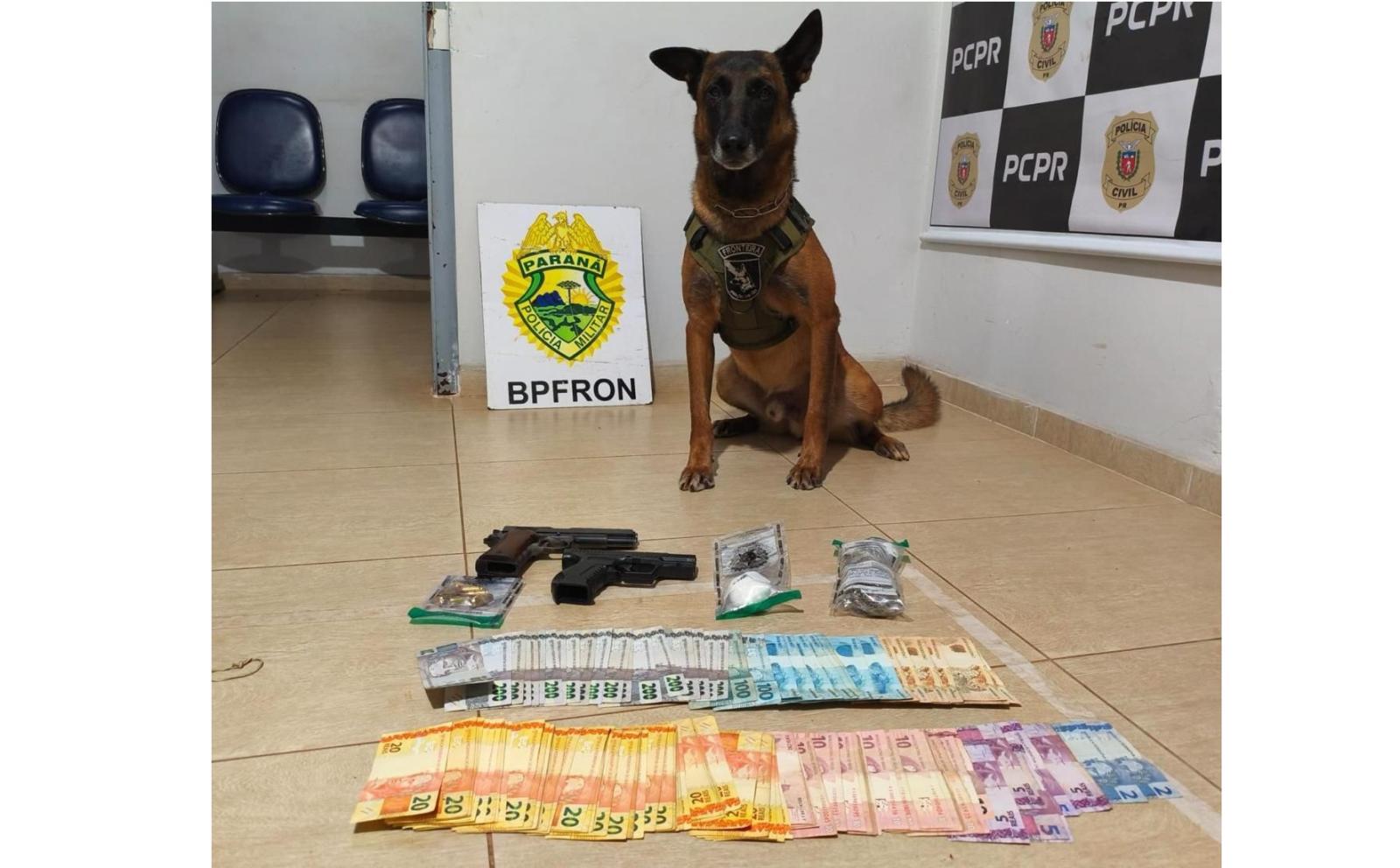 BPFRON apreende drogas, armas e munições durante abordagem em Marechal Cândido Rondon