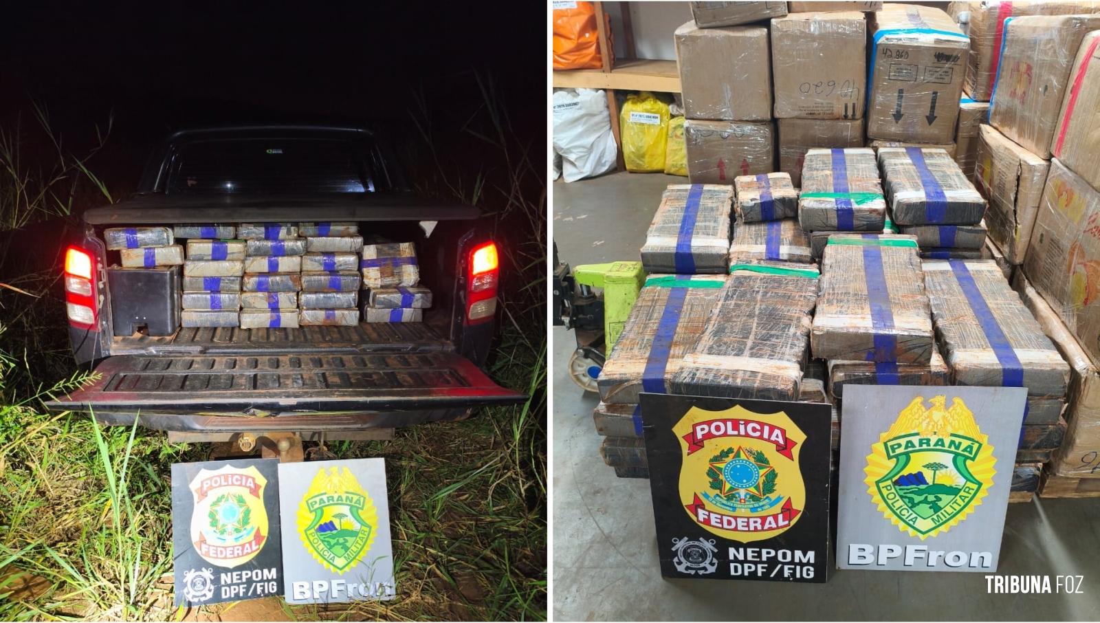 BPFRON e Polícia Federal apreendem mais de 420 Kg de maconha em Santa Helena
