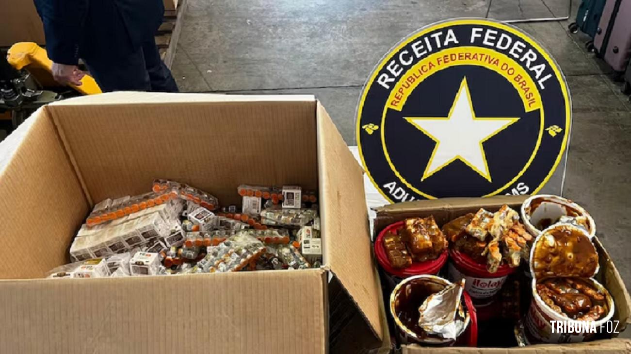 Contrabando criativo: Remédio para emagrecer é apreendido escondido em potes de doce de leite