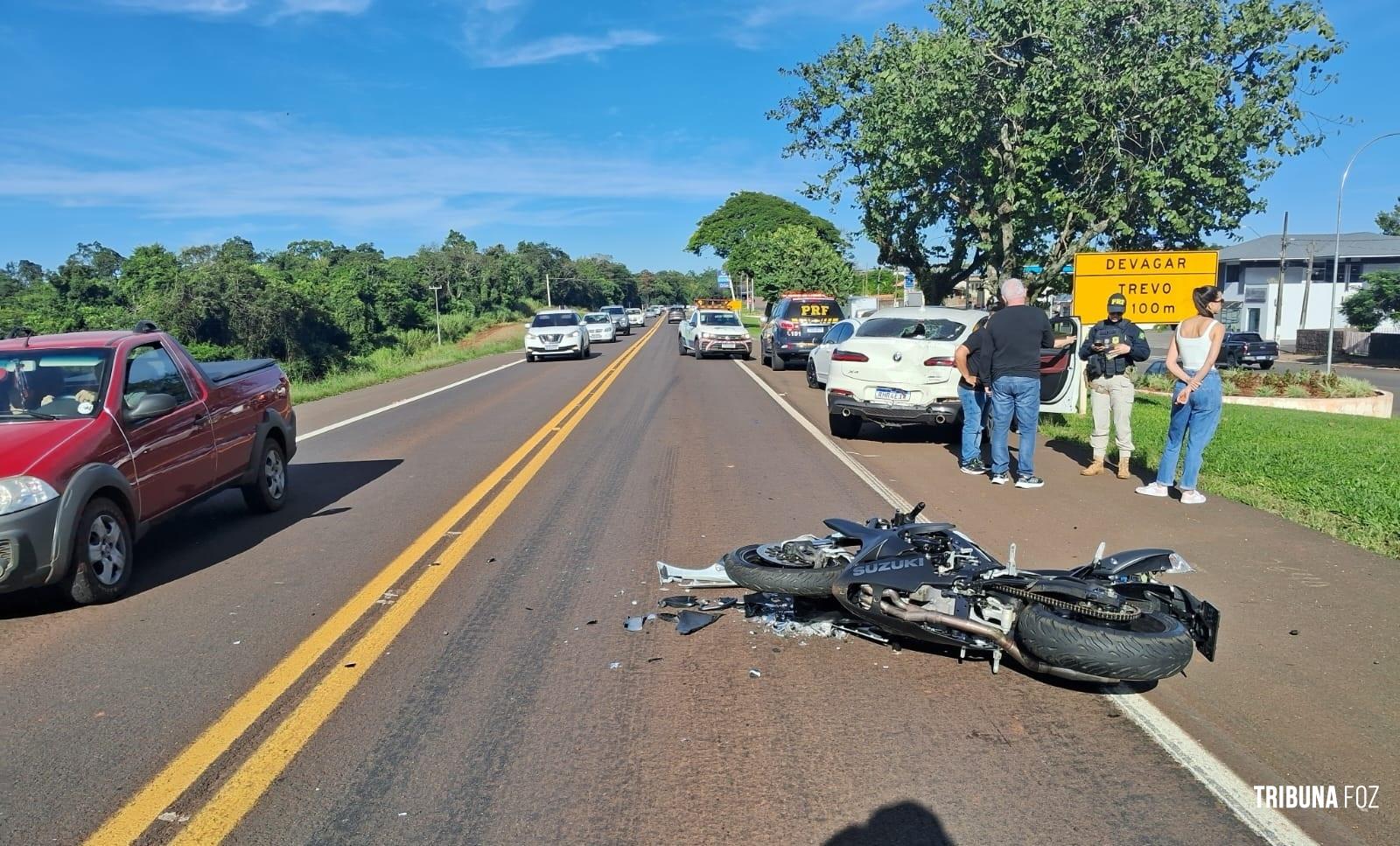Duas vítimas ficam feridas após colisão traseira na BR-277 em Céu Azul