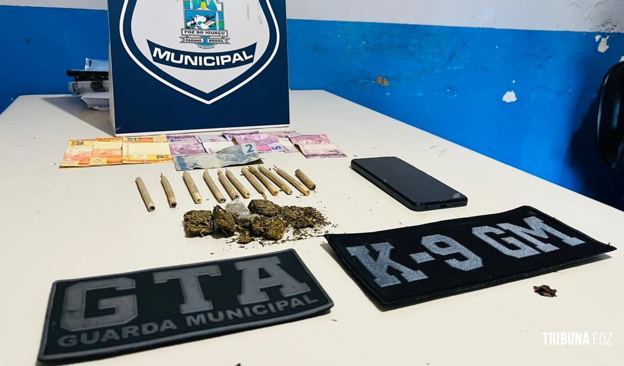 GTA e K9 da Guarda Municipal prendem homem com drogas no Centro Pop no Jardim São Paulo