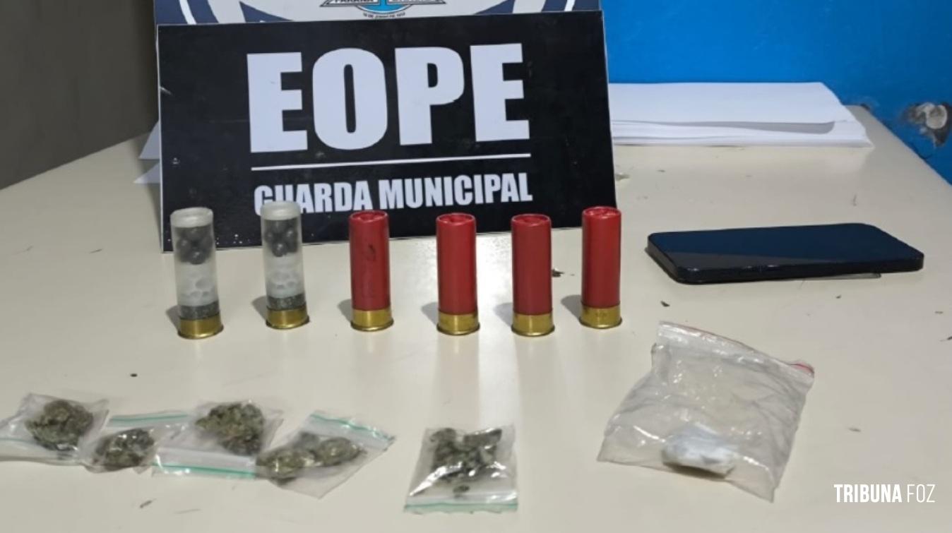 Guarda Municipal apreende drogas e munições calibre 12 no Condomínio Grande Lago em Foz do Iguaçu