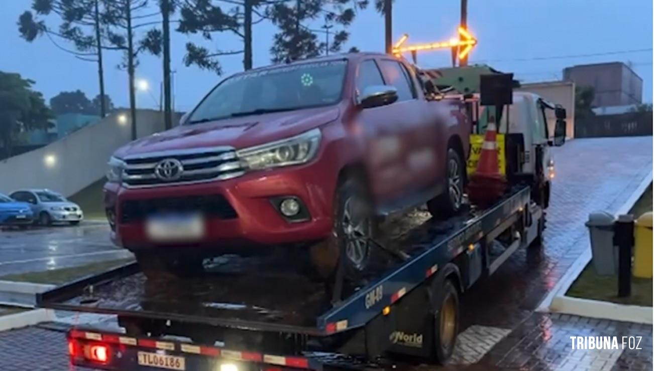 Hilux furtada é recuperada próximo à BR-277 em Vera Cruz do Oeste
