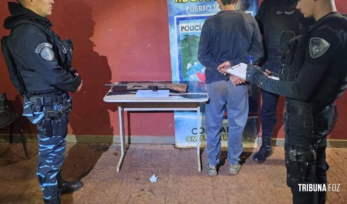 Homem é preso em posse de uma espingarda caseira calibre 12 na Argentina