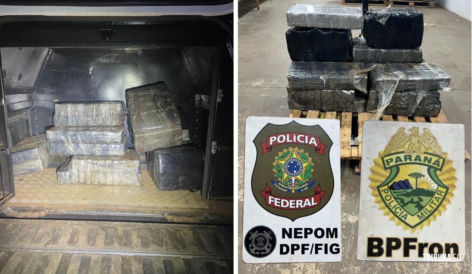 PF e PM prendem quatro pessoas com cerca de 170 Kg de maconha em Foz do Iguaçu