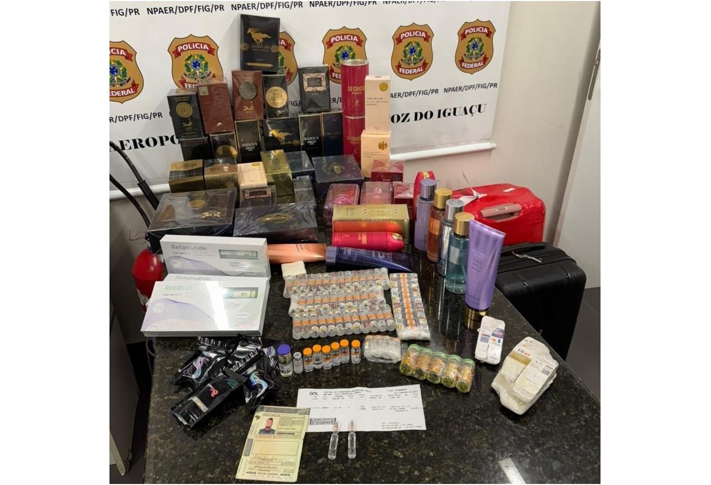 PF prende passageiro com medicamentos contrabandeados no Aeroporto de Foz do Iguaçu