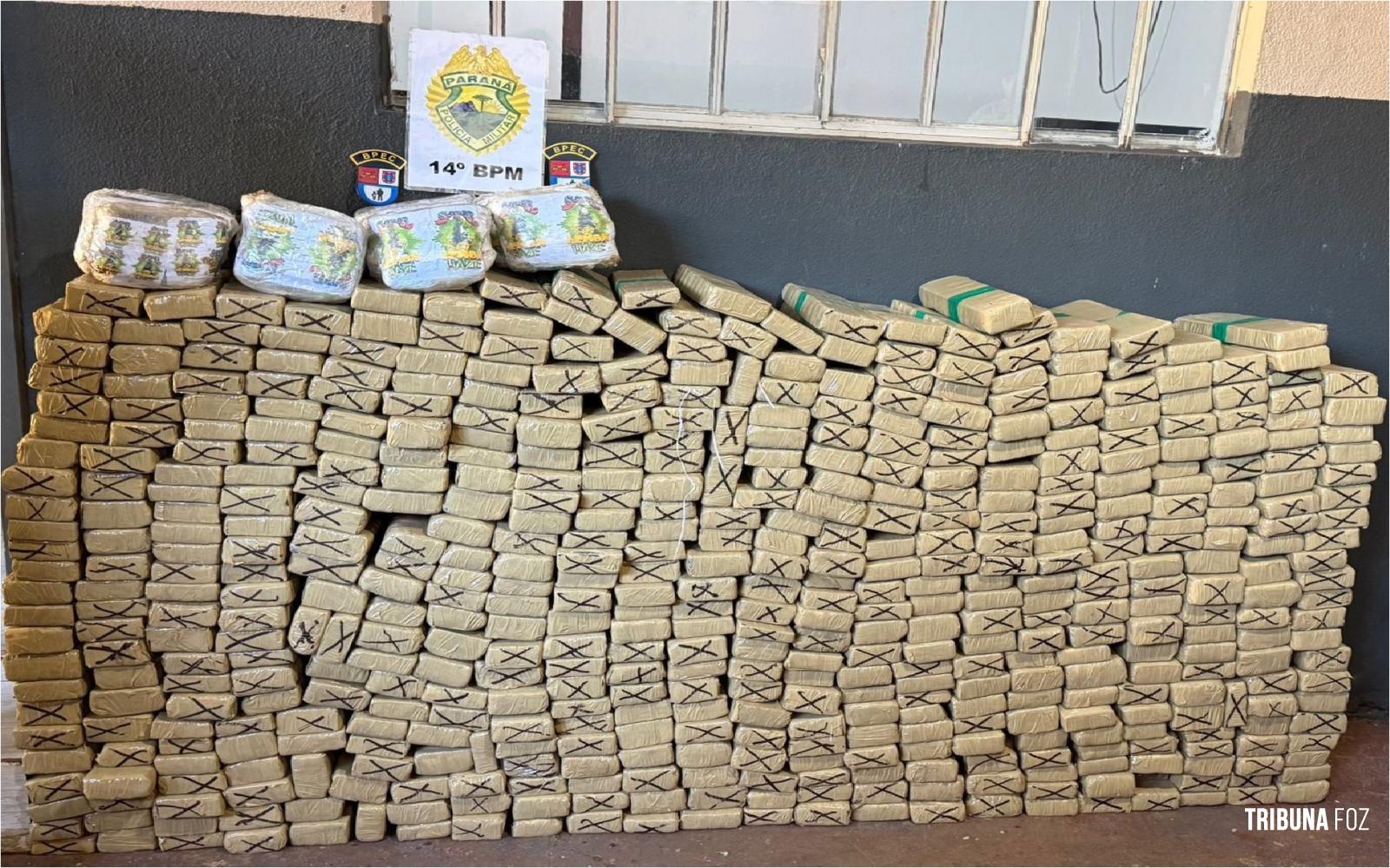 PM apreende 479,6 Kg de drogas no Bairro Porto Belo, em Foz do Iguaçu
