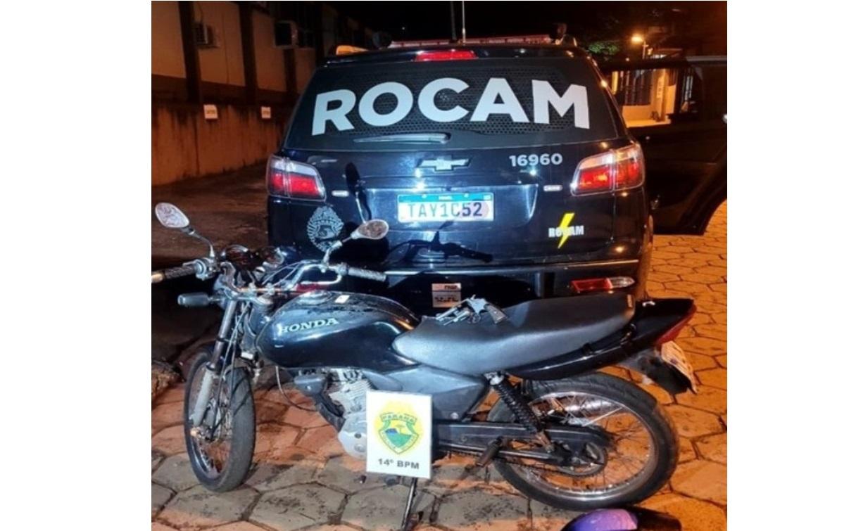 PM apreende arma de fogo e motocicleta adulterada após acompanhamento tático na Av. Costa e Silva, em Foz do Iguaçu