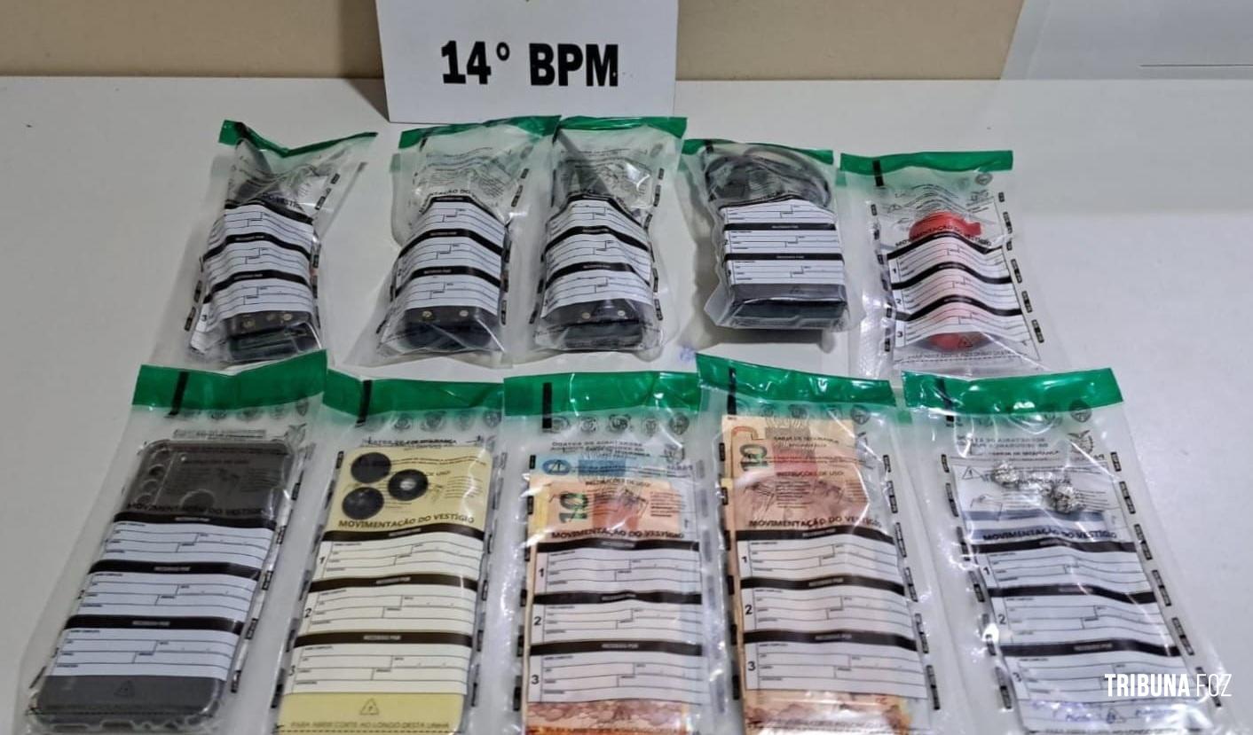 PM apreende drogas e equipamentos utilizados no tráfico de drogas na cidade de Medianeira