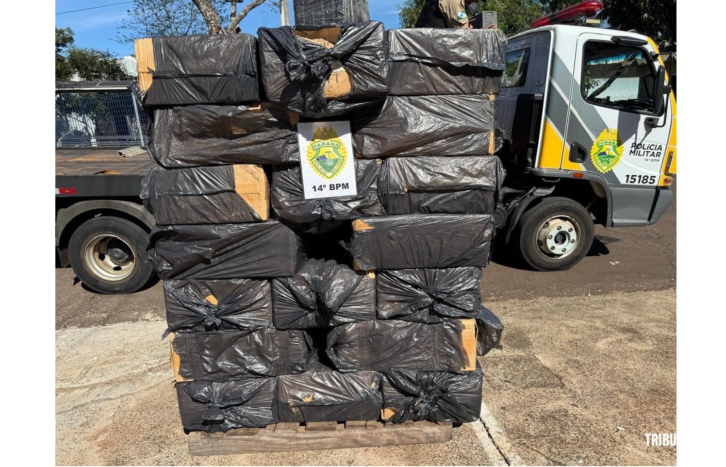 PM apreende mais de 1.700 maços de cigarros contrabandeados em Foz do Iguaçu