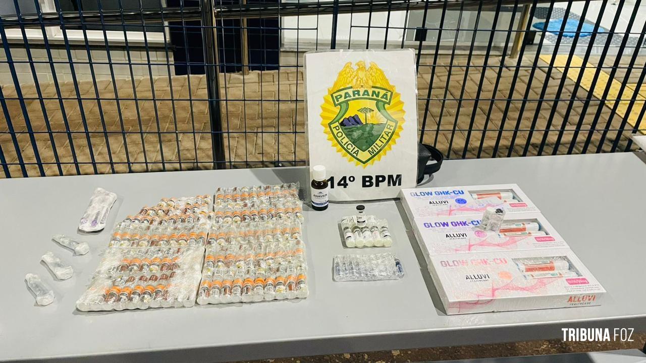 PM apreende medicamentos e substâncias de origem estrangeira em ônibus intermunicipal em Foz do Iguaçu