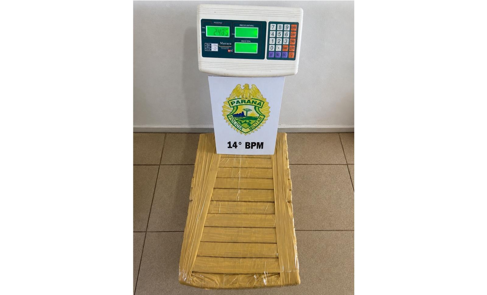PM apreende quase 25 Kg de maconha em Hotel na cidade de Medianeira