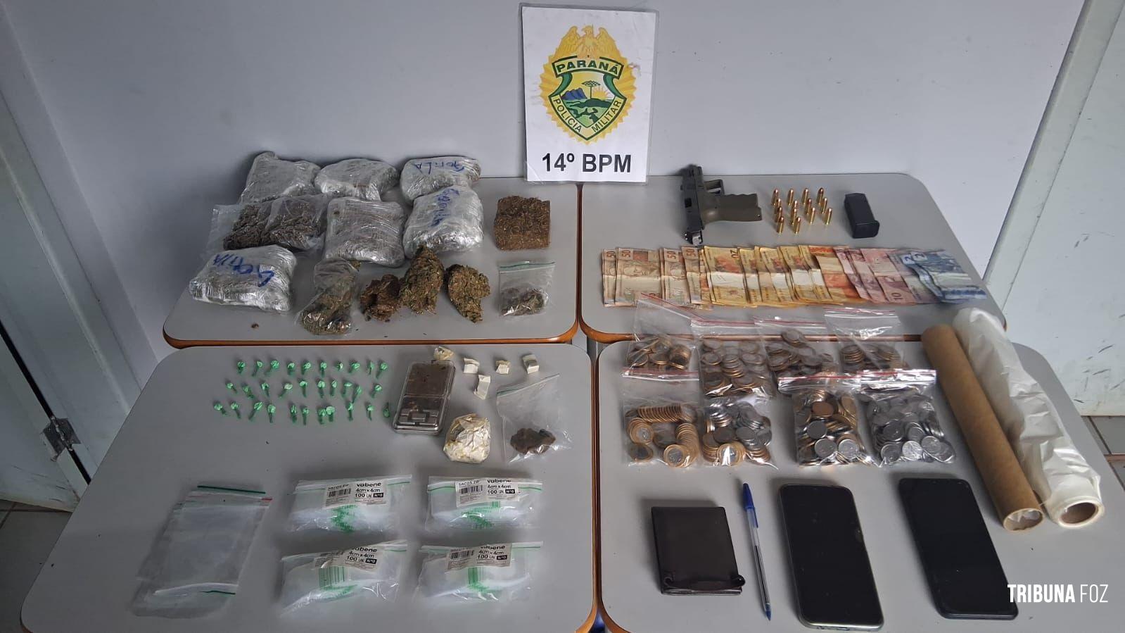 PM prende homem por tráfico de drogas e apreende arma de fogo no Jardim Morenitas