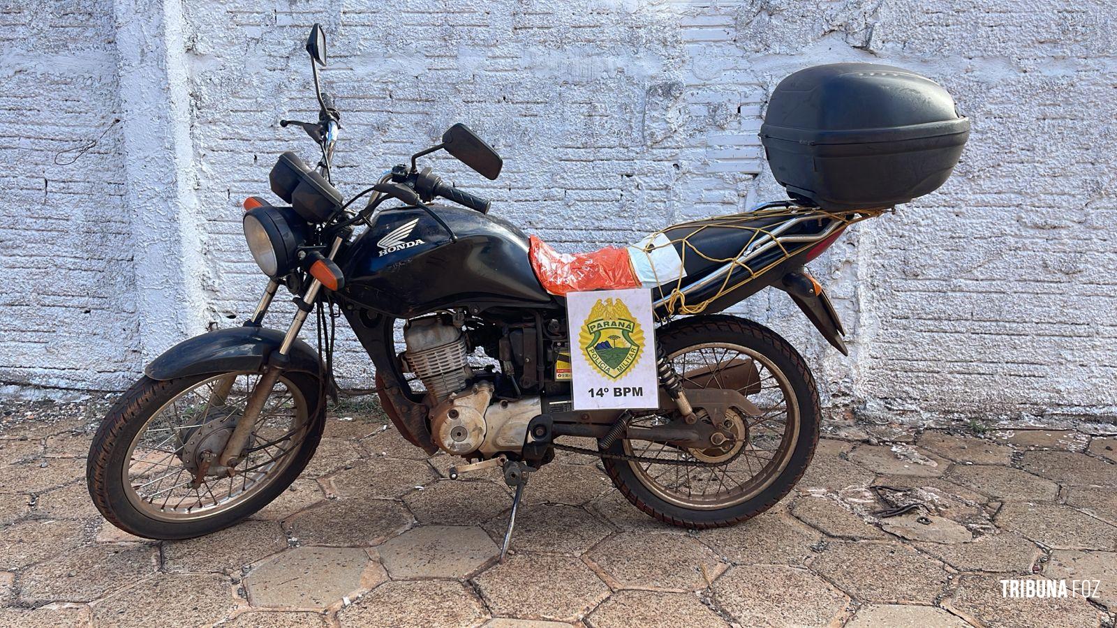 PM recupera motocicleta com alerta de furto em Santa Terezinha de Itaipu