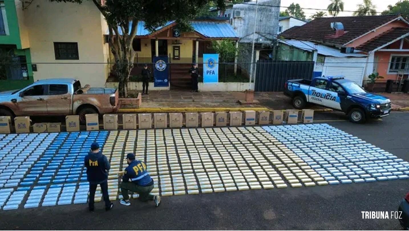 Policia Federal Argentina apreende contrabando de cigarros em Puerto Iguazu