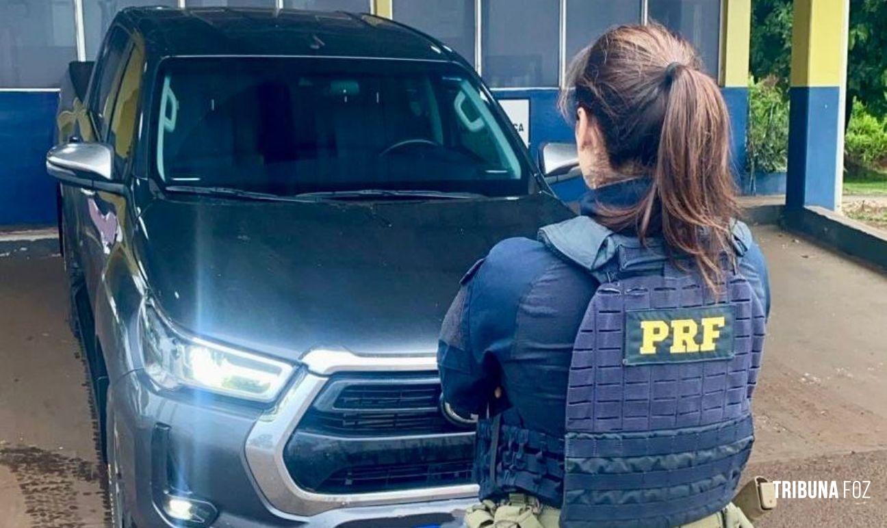 PRF recupera veículo de luxo furtado em Céu Azul