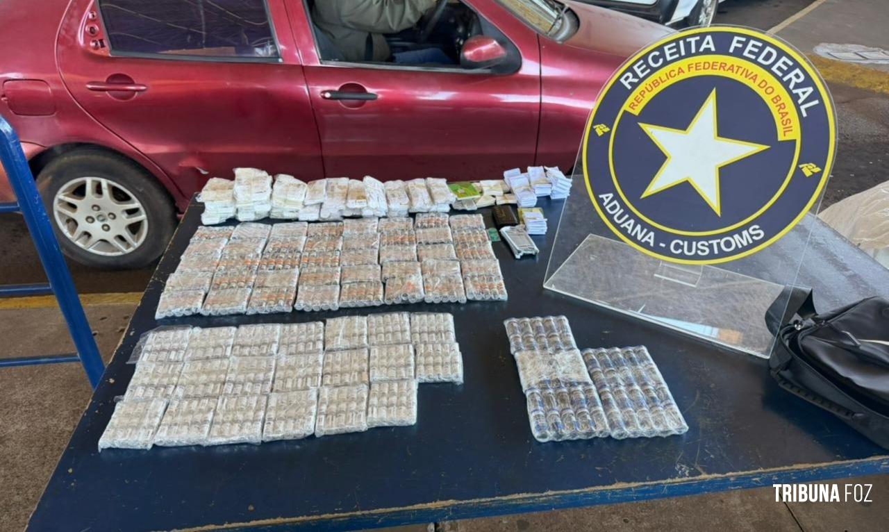 Receita Federal apreende medicamentos emagrecedores avaliados em R$ 120 mil na Ponte da Amizade