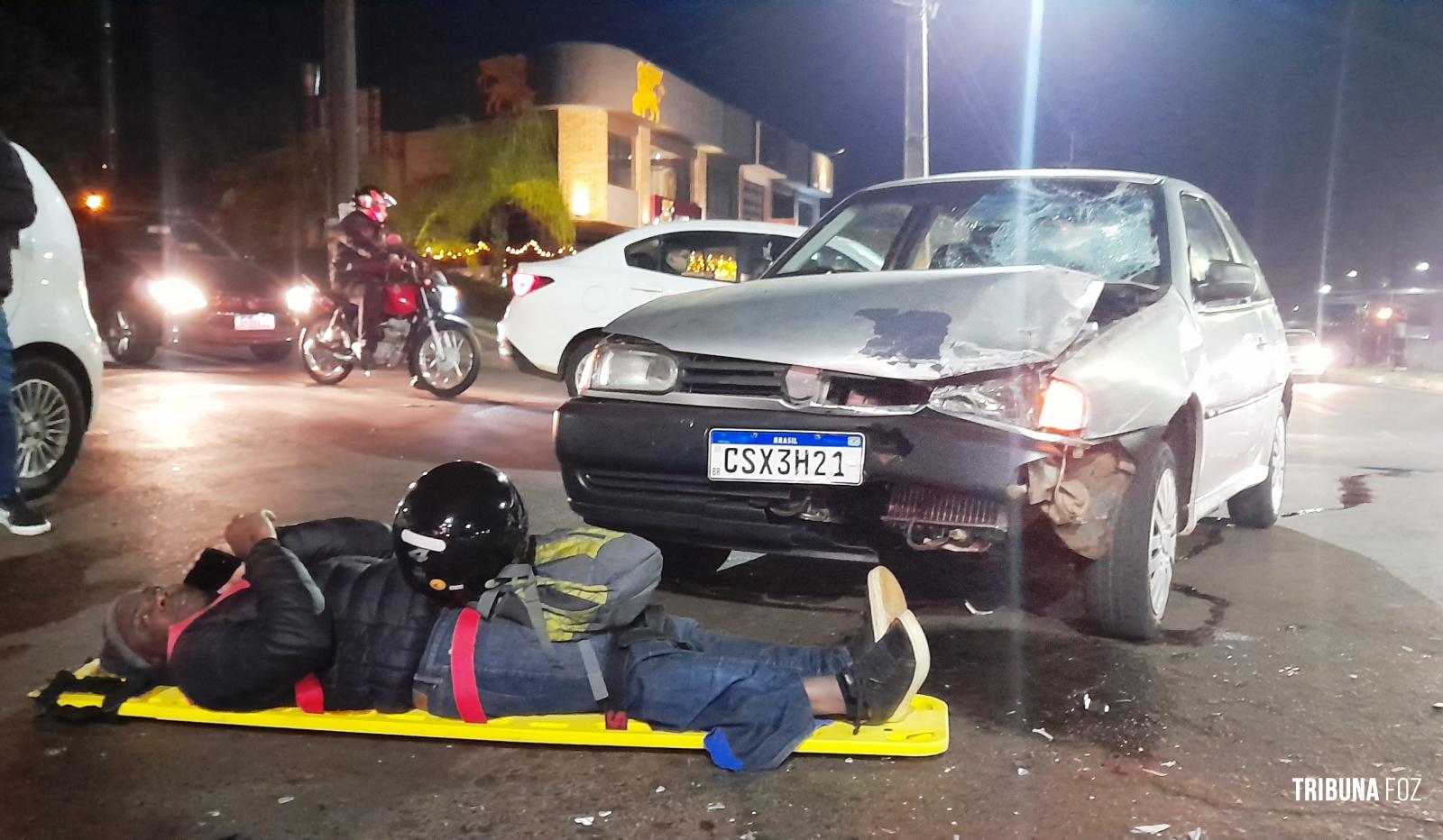 Siate socorre duas vítimas após acidente de trânsito na Av. Felipe Wandscheer