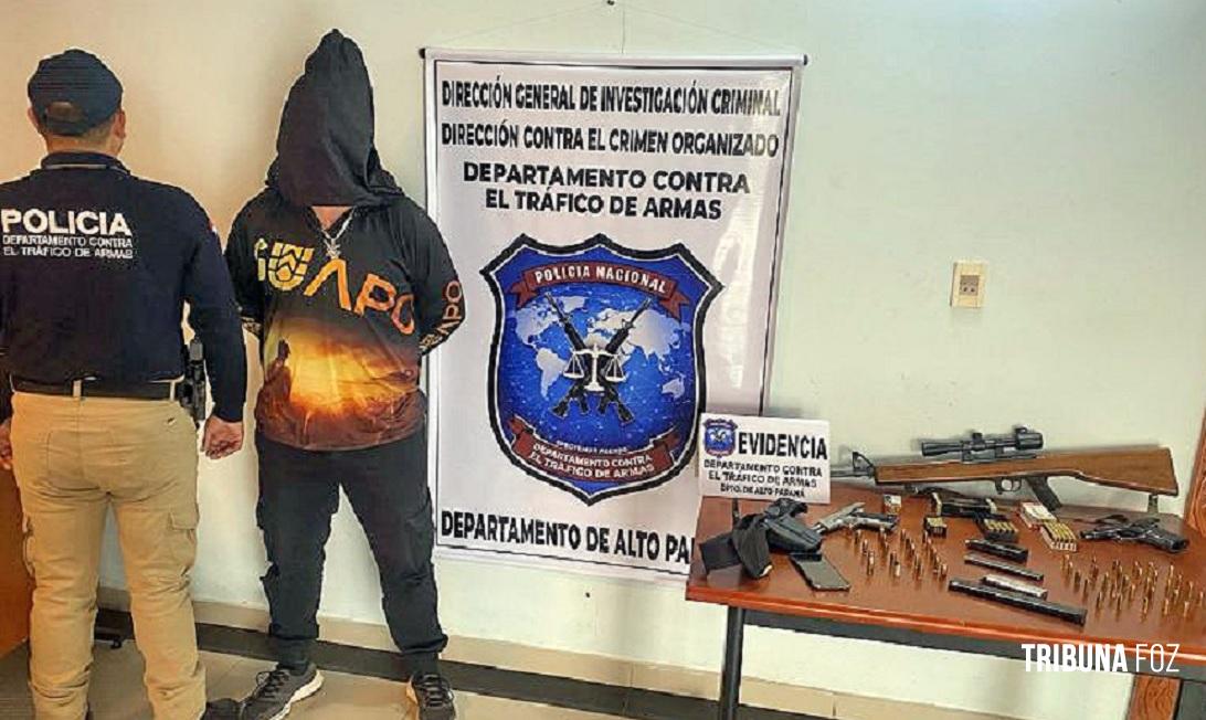 Suspeito de tráfico de armas é preso em Presidente Franco no Paraguai