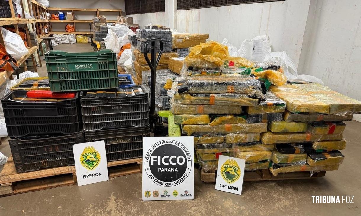 Ação integrada apreende mais de uma tonelada de maconha no bairro Três Lagoas em Foz do Iguaçu