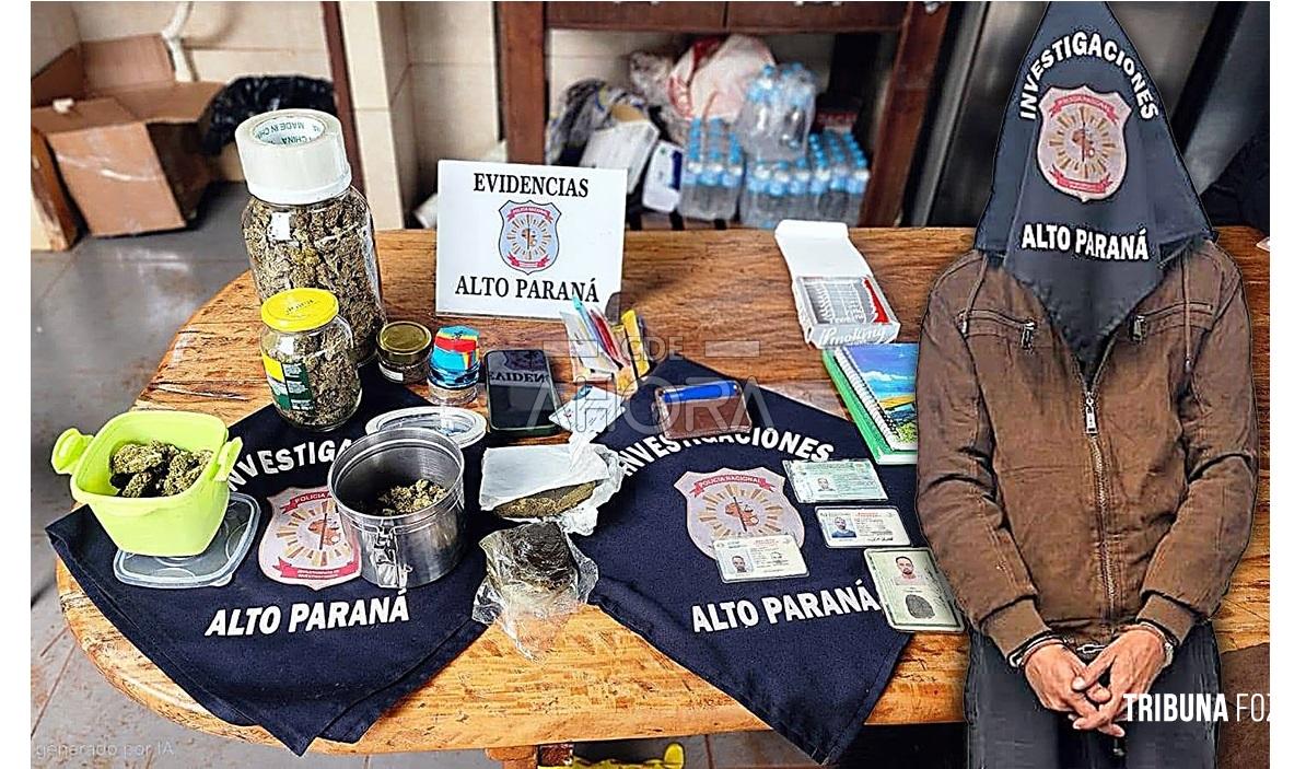 Brasileiro é preso em Minga Guazú no Paraguai com 1400 gramas de haxixe