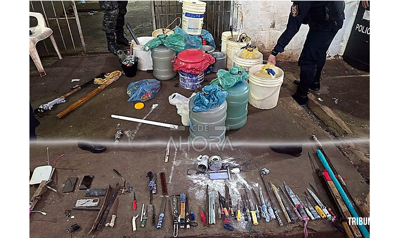 Busca em Centro de Detenção resulta em confisco e isolamento de detentos considerados perigosos em Ciudad Del Este