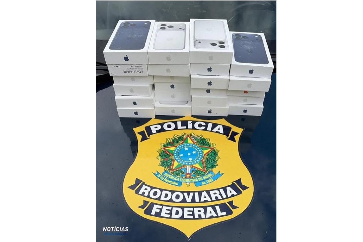 Fuga da PRF na BR-277 termina com prisão e apreensão de 23 iphones em Santa Tereza do Oeste