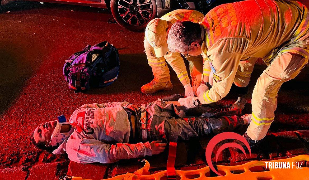 Motociclista fica em estado grave após acidente no Bairro Três Lagoas