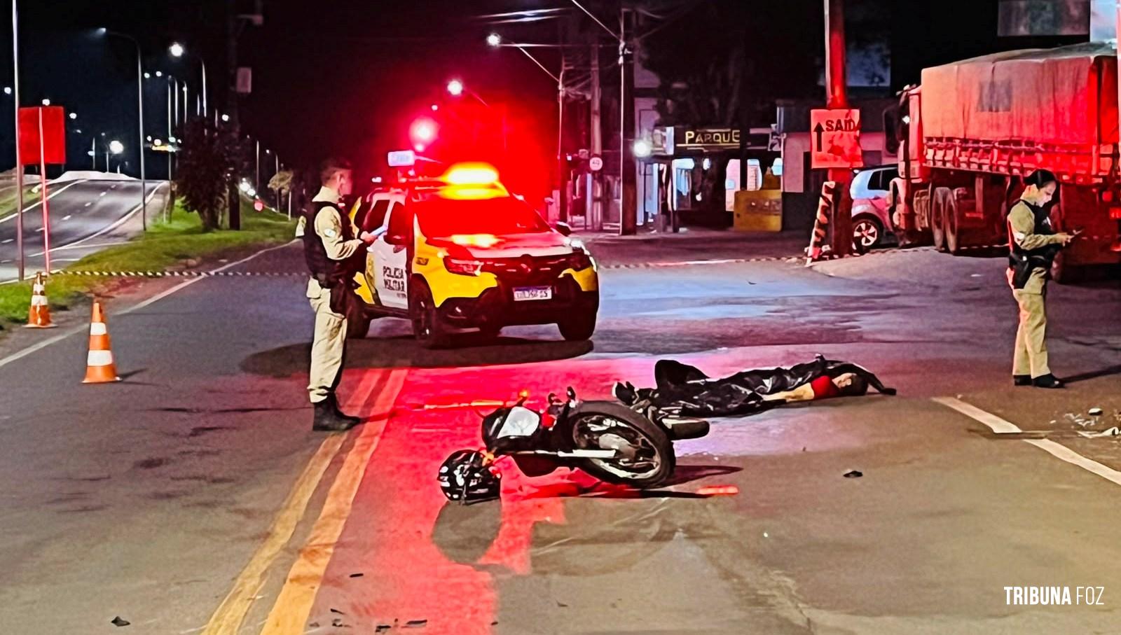 Motociclista morre após grave acidente na marginal da BR-277 em Santa Terezinha de Itaipu