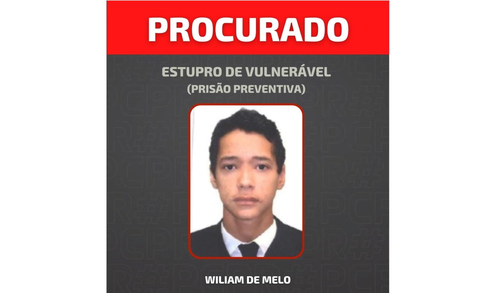 PCPR divulga foto de homem foragido por estupro de vulnerável em Santa Terezinha de Itaipu