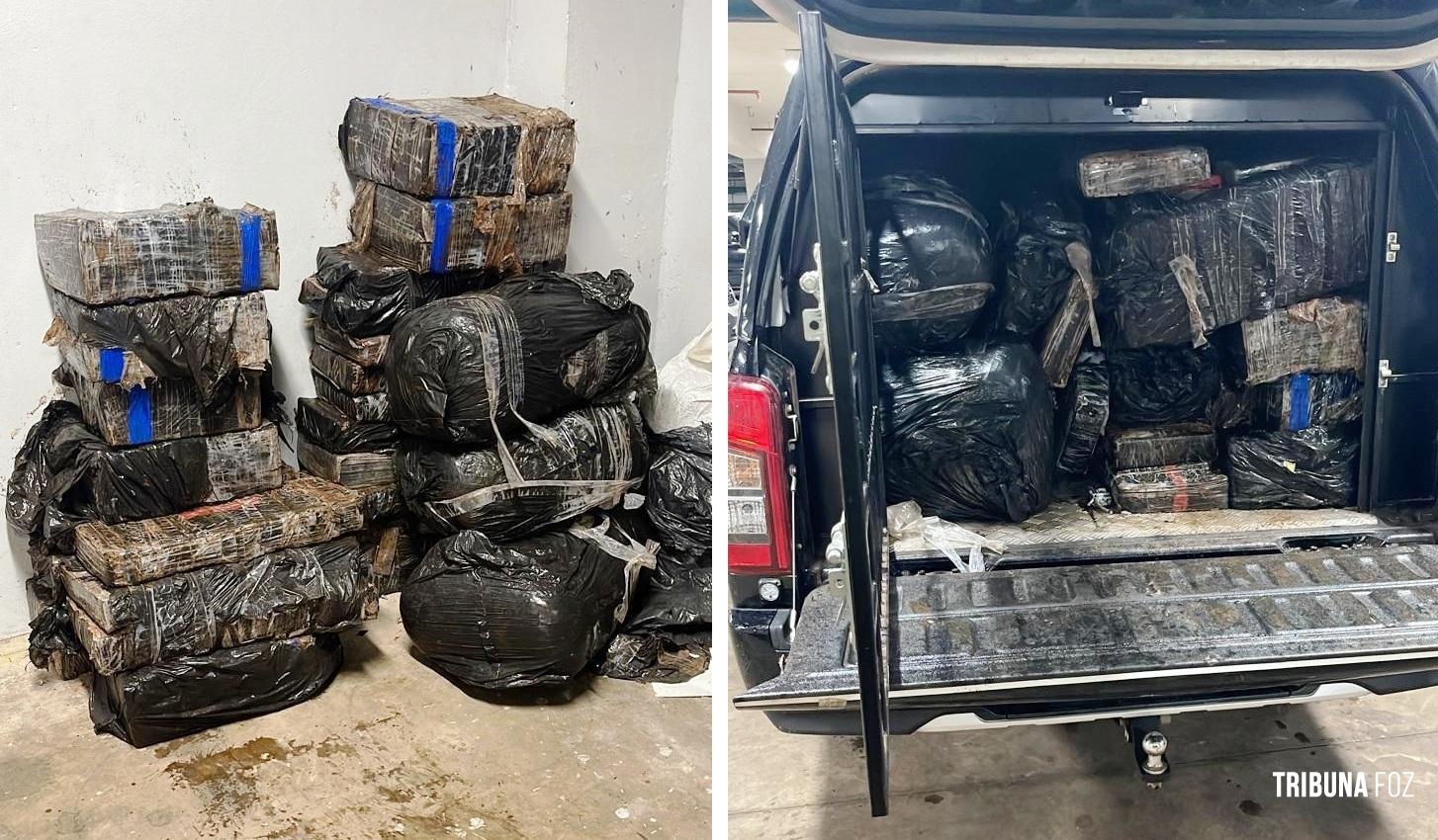 PF e PM apreendem 371,7 Kg de maconha em Foz do Iguaçu