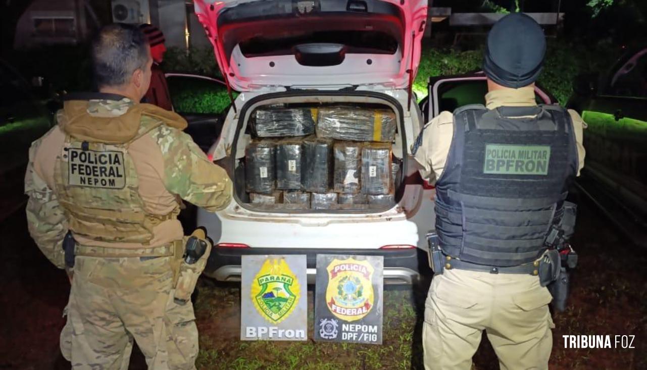 PF e PM apreendem mais de uma tonelada de maconha em Santa Helena