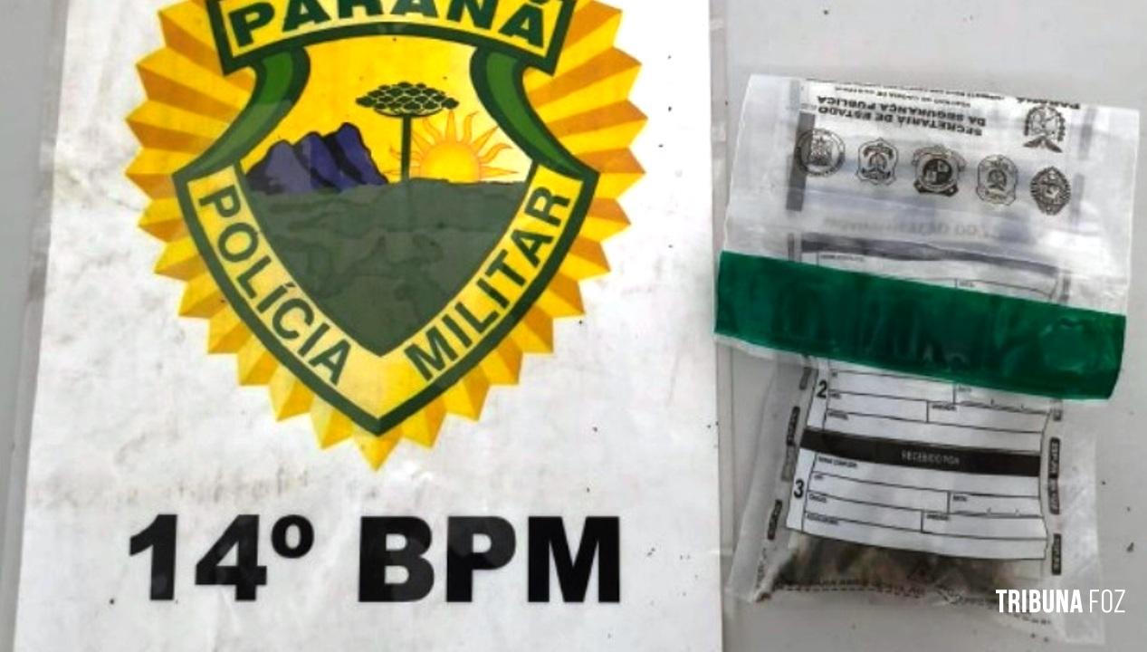 PM apreende porção de maconha durante policiamento na Fartal em Foz do Iguaçu