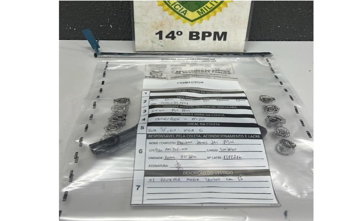 PM prende homem por porte irregular de arma de fogo na Vila C em Foz do Iguaçu