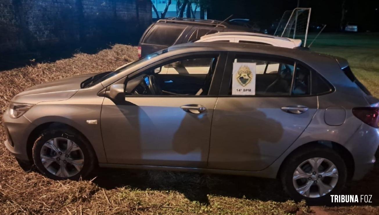 PM recupera veículo roubado no bairro Portal da Foz em Foz do Iguaçu
