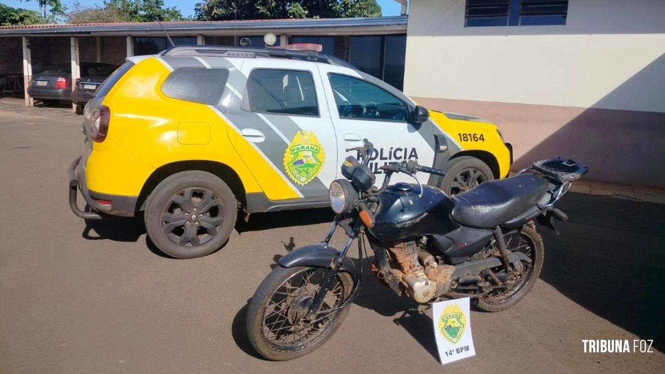 Polícia Militar recupera motocicleta furtada em Itaipulândia